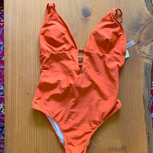 NEW Cupshe orange macramé strap swimsuit